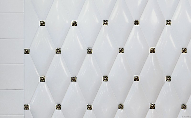 Плитка Adex adne8006 Rombo acolchado Blanco z