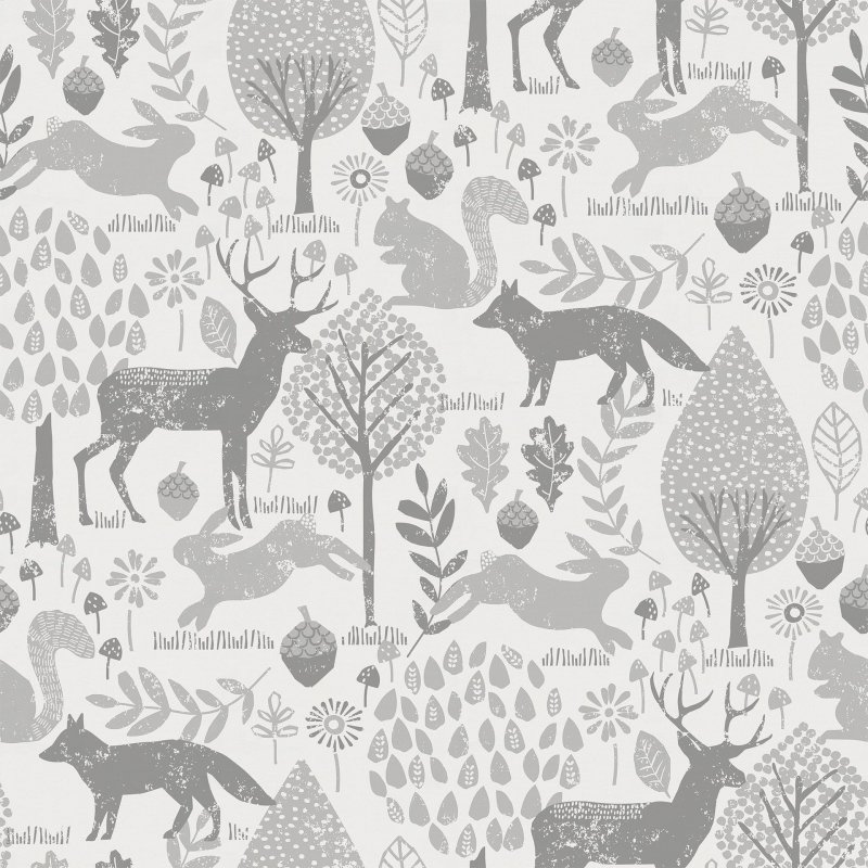 Вудланд Woodland Анимал паттерн