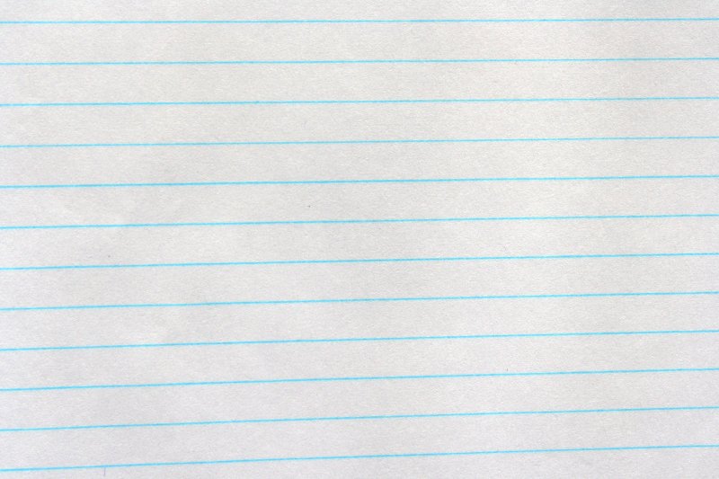 Тетрадный лист в линию