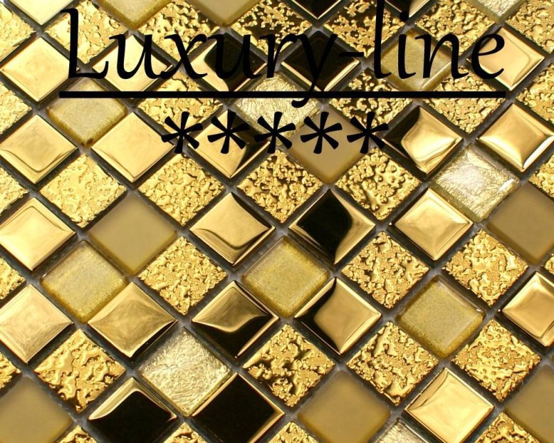 Стеклянная Золотая мозаика 5x5 mozaika