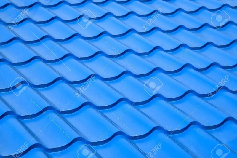 Синяя крыша металлочерепица