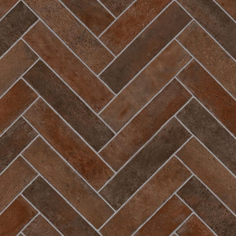 Плитка елочкой коричневая