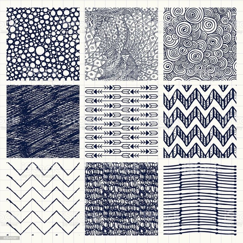 Штрихи для рисования гелевой ручкой