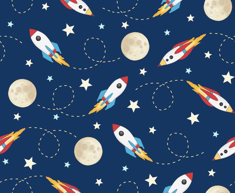 Паттерн детский космос