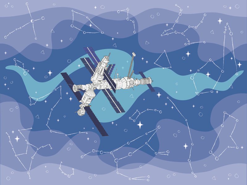 Wall Street фреска космос