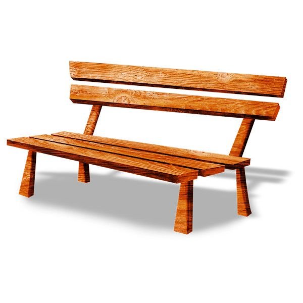 Лавочка на прозрачном фоне