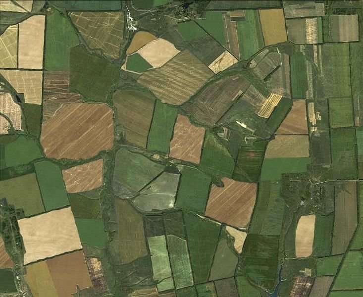 Поле вид сверху