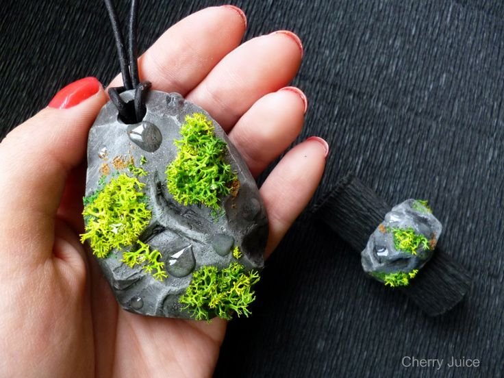 Полимерная глина и камни