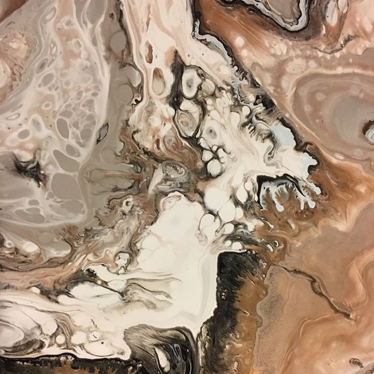 Флюид арт в коричневых тонах