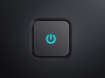 Кнопка выключения квадратная