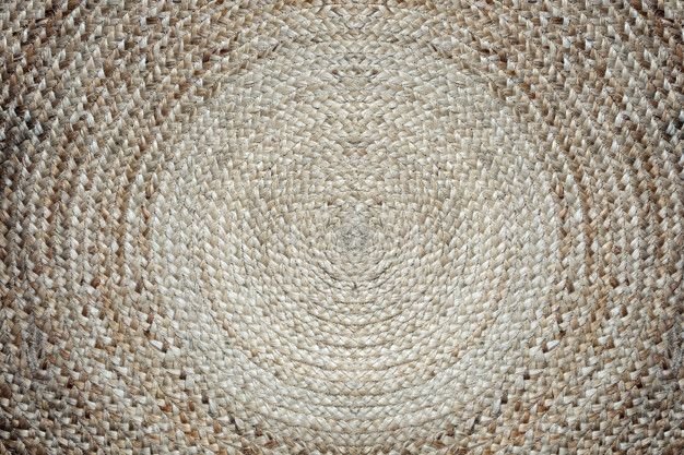 Круглый плетеный ковер текстура