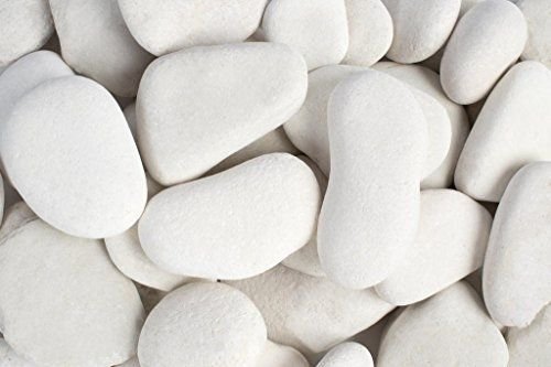 Галька мрамор «белый (галтованный)»