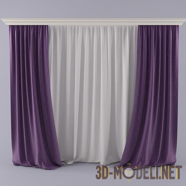 Фиолетовая тюль