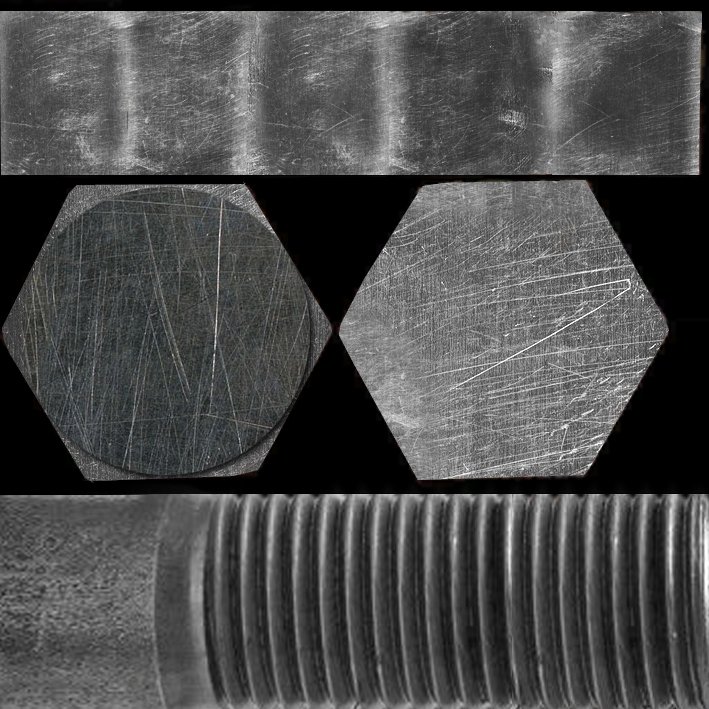 Текстура резьбы болта бесшовная