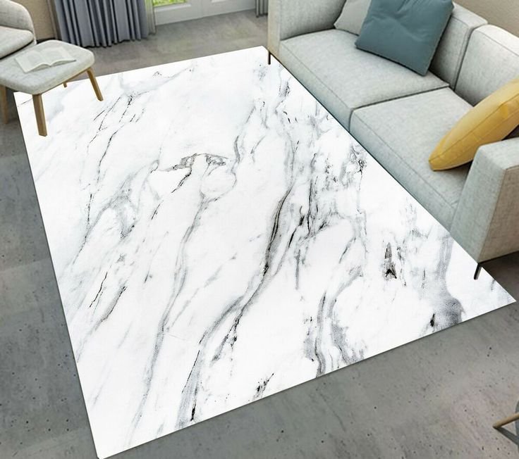 Ковер белый мрамор