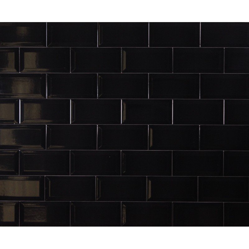 Плитка кабанчик черный глянец