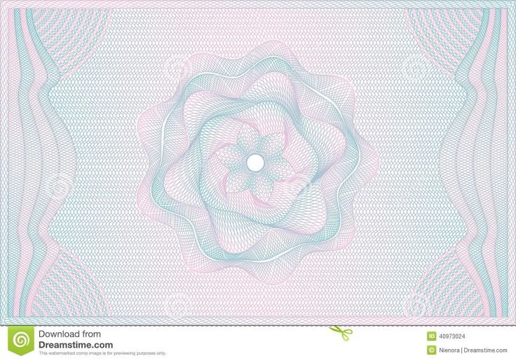 Защитная сетка гильош для документов вектор
