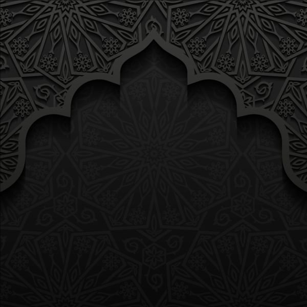 Черный фон с узорами