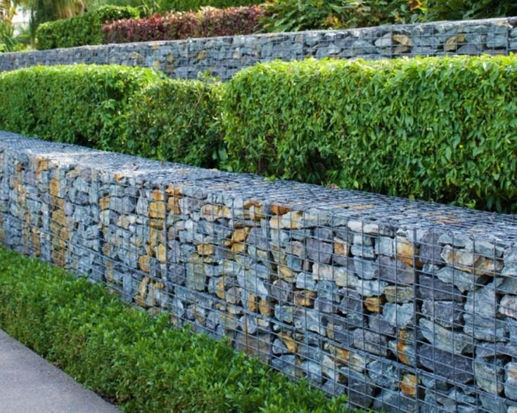 Ландшафт подпорные стены габионы