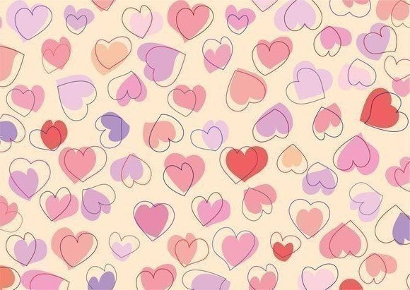 Сердечки фон