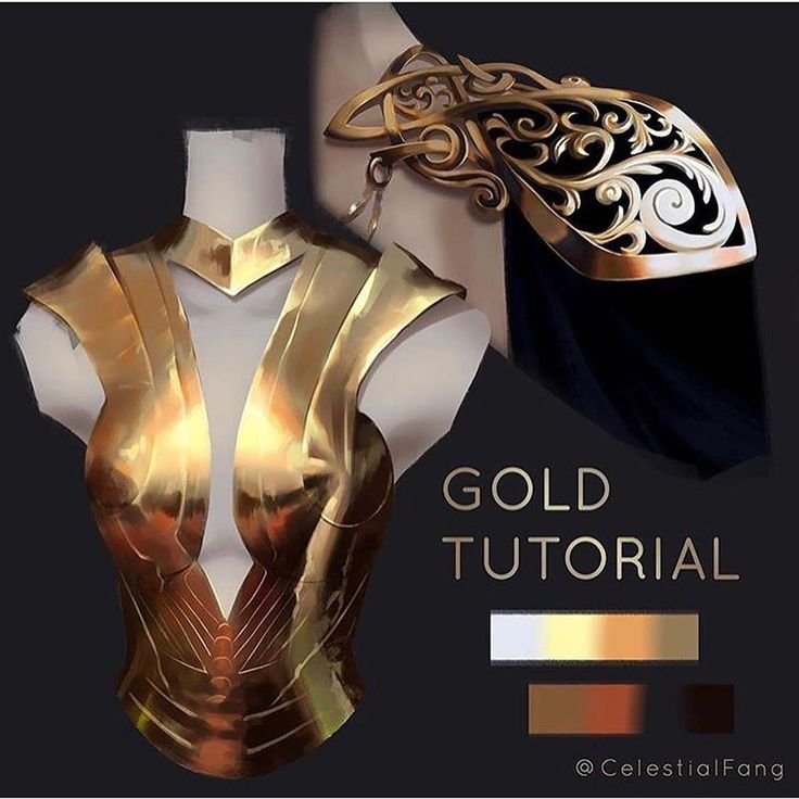 Золотые украшения туториал