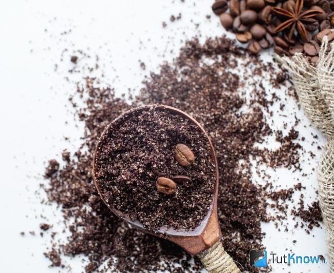 Текстура кофейного скраба для тела