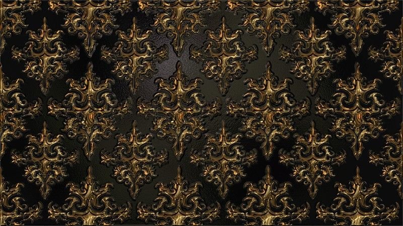 Черный с золотом