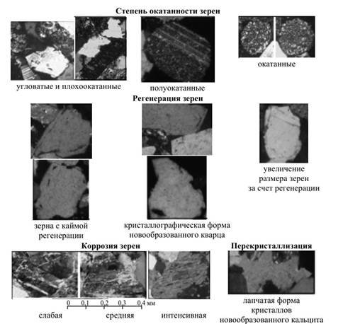 Степень окатанности зерен