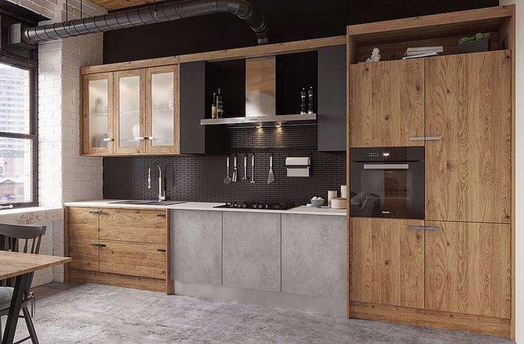 Кухня сосна лофт