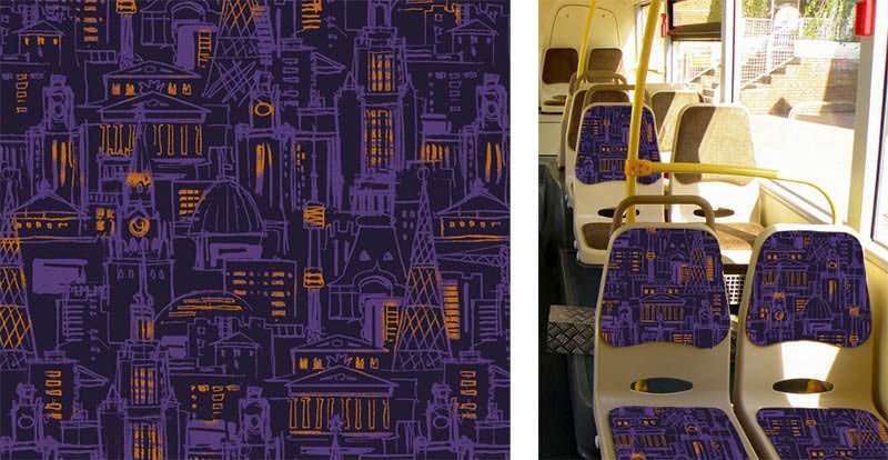 Автобусная ткань для сидений