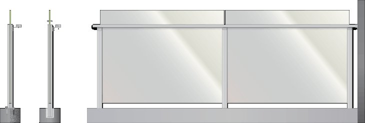 Стеклянное ограждение для фотошопа