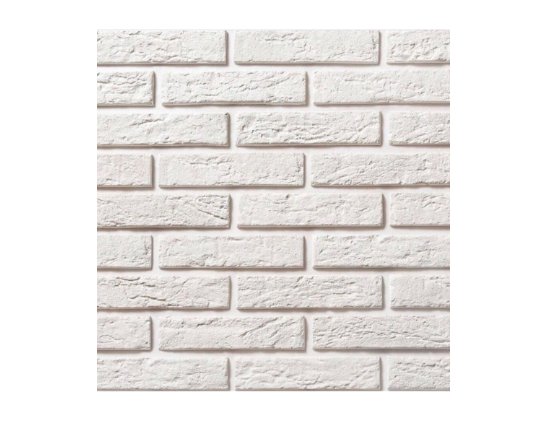 Гипсовый кирпич "клинкер белый" (в уп.1м2) фабрика камня
