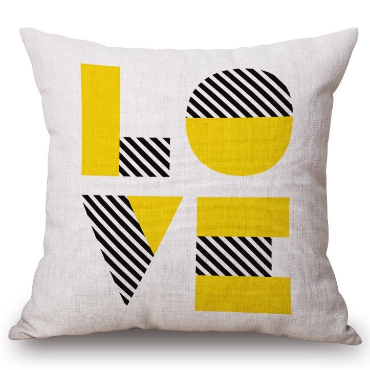 подушка желтая