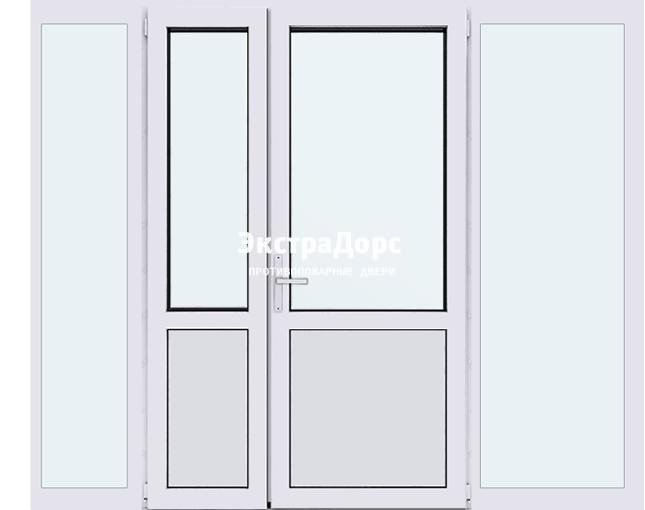 Двупольная дверь ПВХ 1200