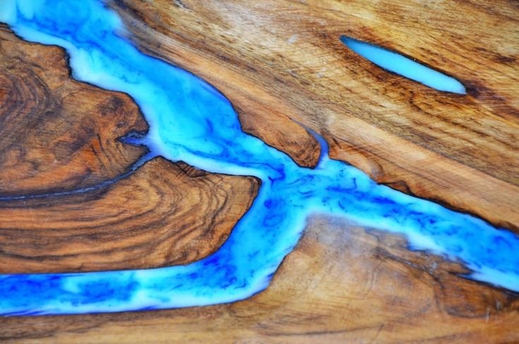 Текстура стола с эпоксидной смолой