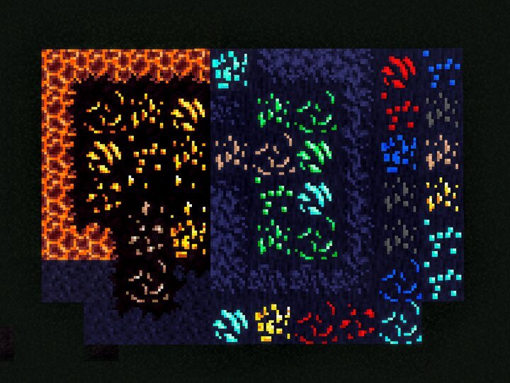 Текстуры на светящиеся руды