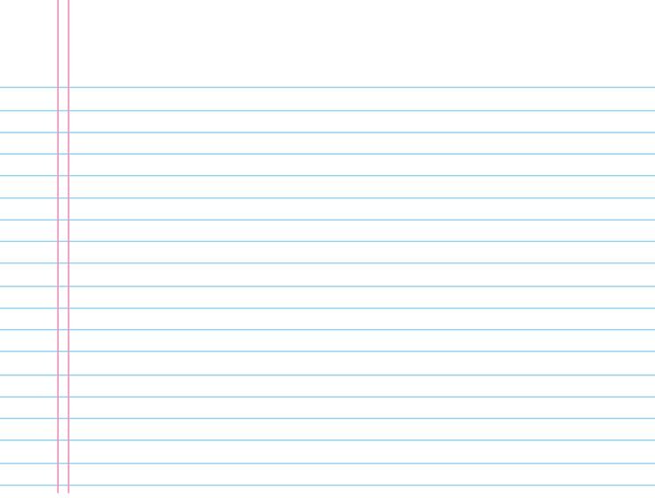 Листок тетради в линию