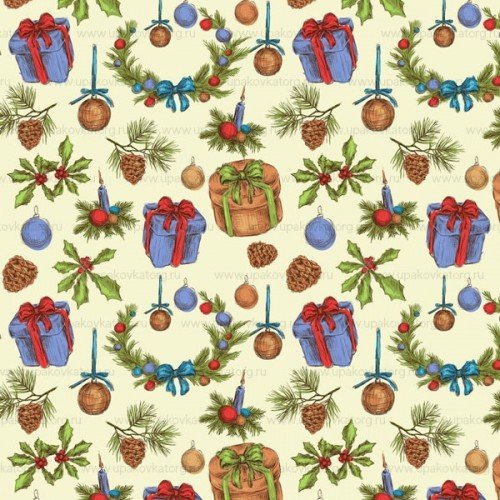 Новогодняя бумага для упаковки