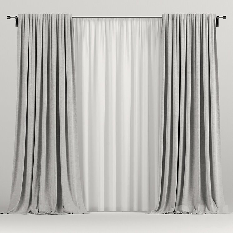 Светло серые шторы