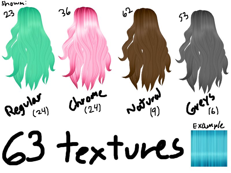 Текстура волос аниме