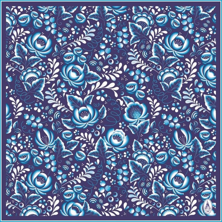 Гжель паттерн бесшовный