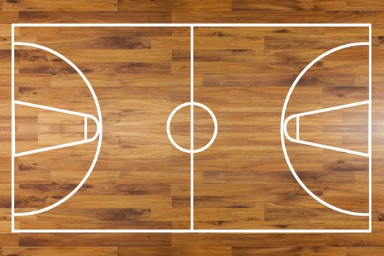 Баскетбольная площадка вид сверху