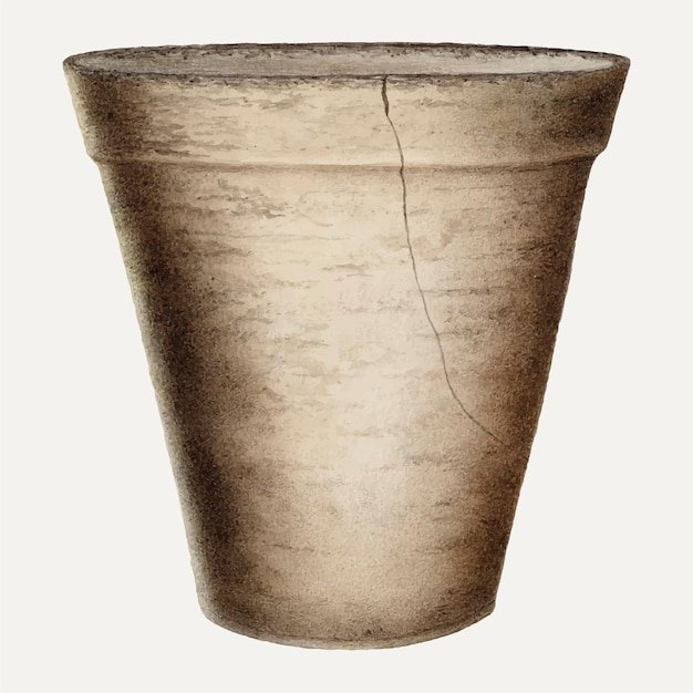 Клипарт векторный кашпо цилиндр