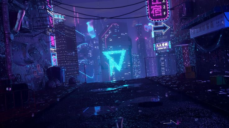 Cyberpunk фон 4к