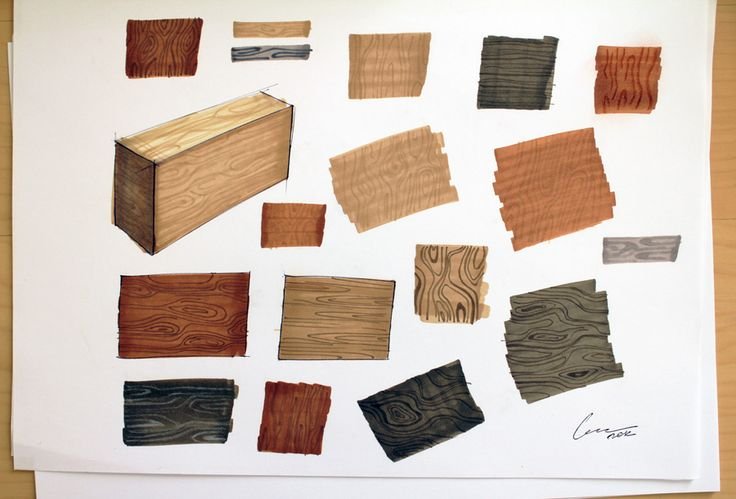 Дерево материал маркерами