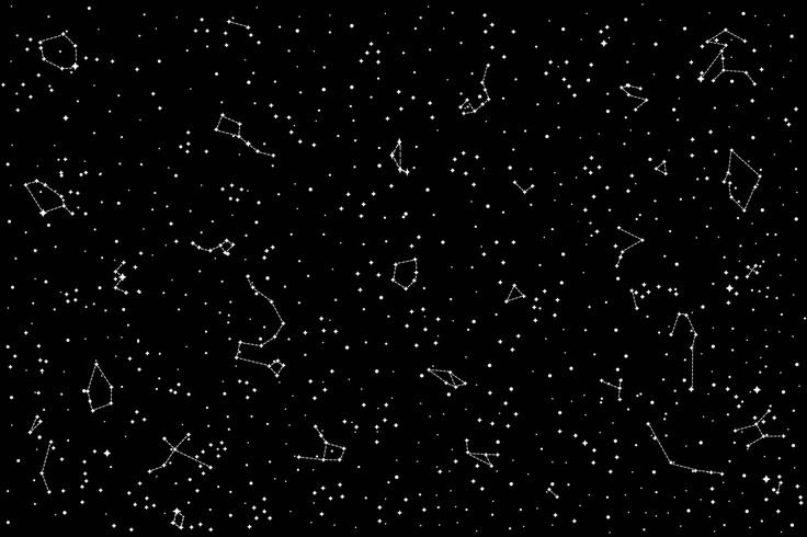 Созвездие на черном небе