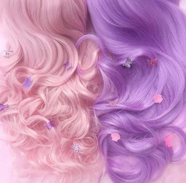 Нежно фиолетовые волосы