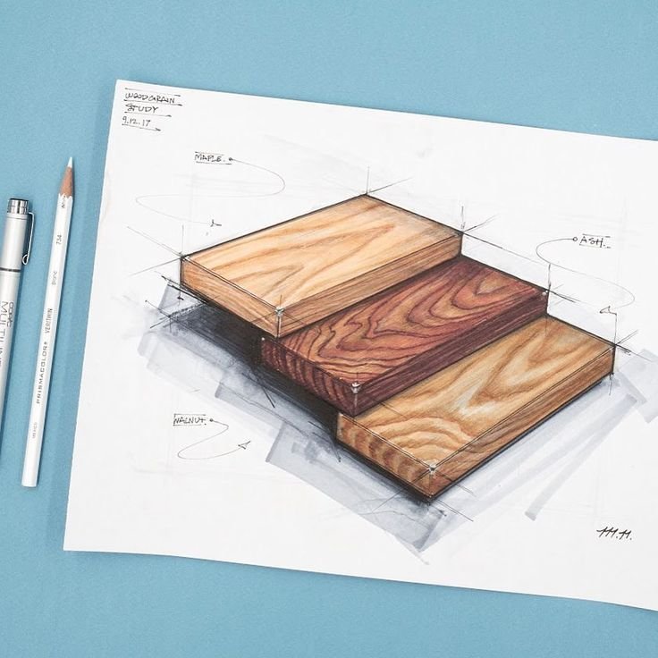 Дерево материал маркерами