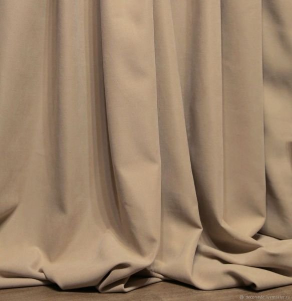 Комплект штор с подхватами "Джерри", пудровый (BL-200381-gr)