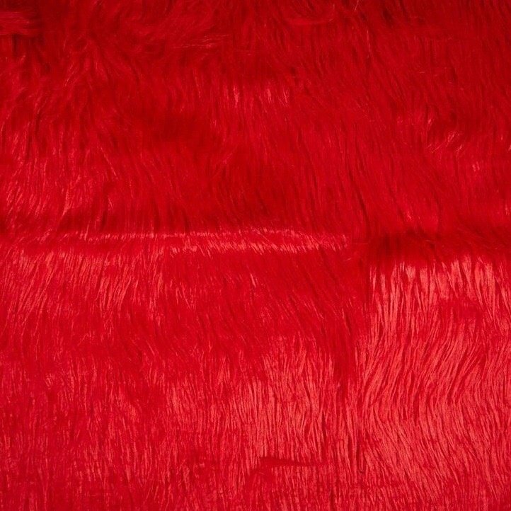 Меховая ткань красная